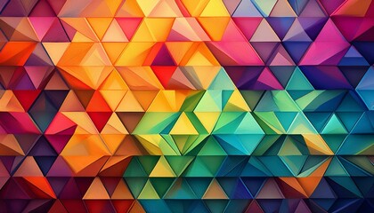 colorful triangle patterned abstract background with vibrant geometric shapes for creative designs