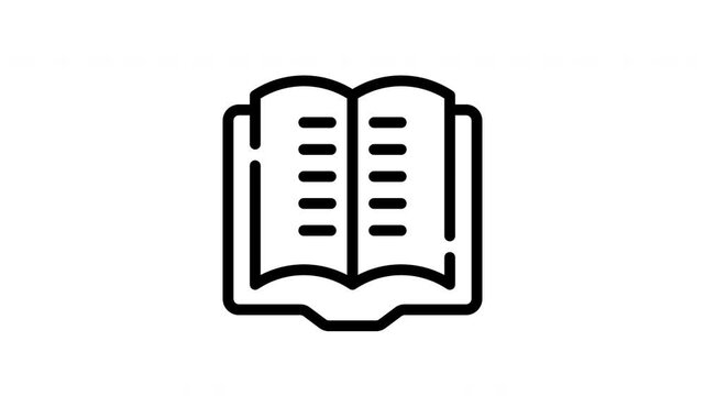 icon line motion graphic book copywriting