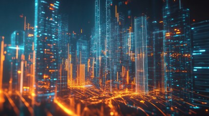 Fototapeta premium Cyberpunk Cityscape