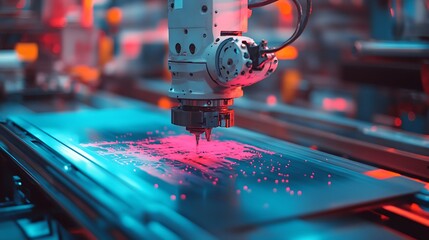 Robotic Arm in High-Tech Manufacturing Facility