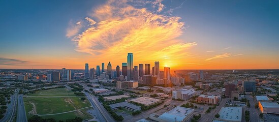 Dallas Skyline at Sunrise: A Texas Panorama