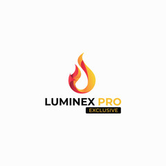 fire logo minimalist design