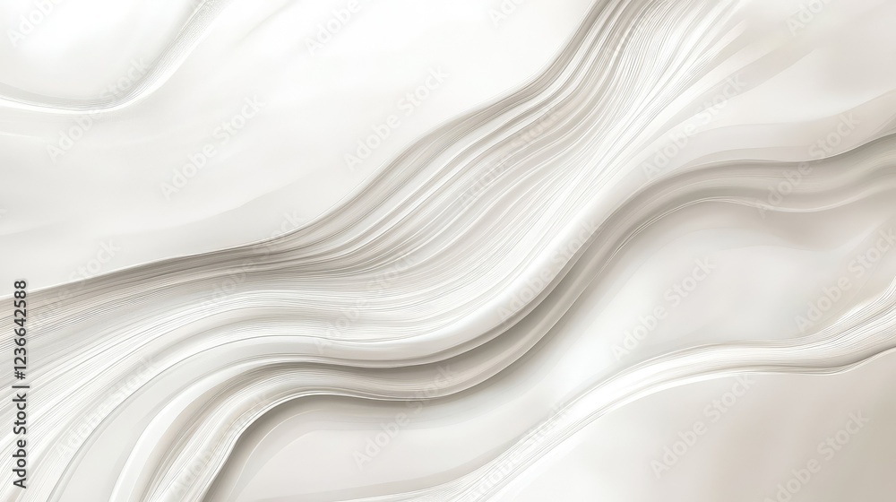 Poster light gray background with a sleek flowing line pattern, stylish and abstract texture