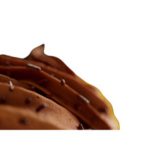 A close-up view of the cake with a transparent background is suitable to complete your design needs