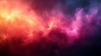 Naklejka premium Cosmic Nebula Colorful Cloudscape Interstellar Dust