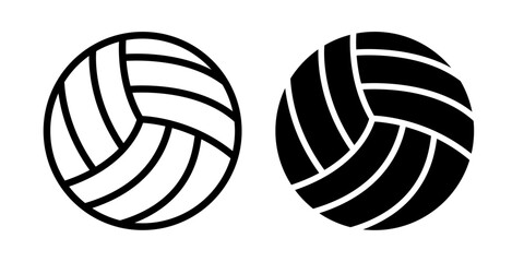 Volleyball ball icons pack. vector illustrations designs