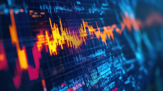 A closeup of a highresolution digital seismograph shows detailed earthquake data on a monitor, highlighting waveform patterns and seismic analysis essential for understanding seismic activities