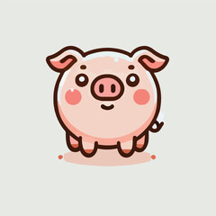 vector a pig is dancing