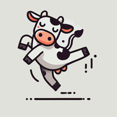vector a cow is dancing