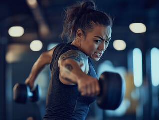 Intense Workout: Determination in Action