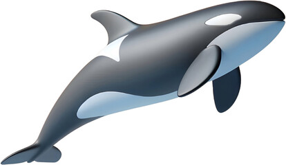 Fototapeta premium Killer whale 3d illustration, generative AI
