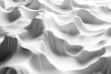 Fototapeta premium White paper cut topography seamless pattern, simple, elegant, and hyperrealistic vector illustration with intricate details and high contrast.