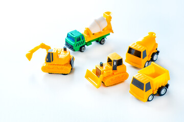 Obraz premium 工事現場で働く重機