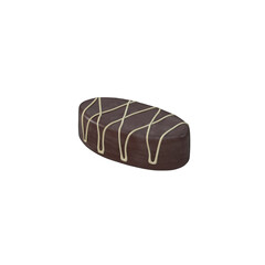 A close-up view of chocolate with a transparent background is suitable to complete your design needs