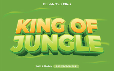 king of jungle editable text effect modern color shiny. bold Text style effect. Editable fonts vector files