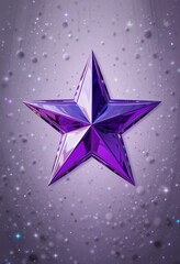 Obraz premium 3D Y2K aesthetic background with star