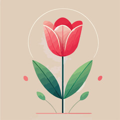 beautiful tulip flower vector