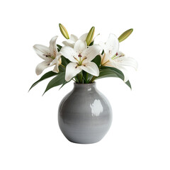 A flower vase isolated on transparent background 