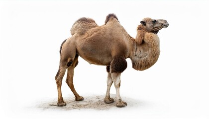 Arabian camel isolated on white background.