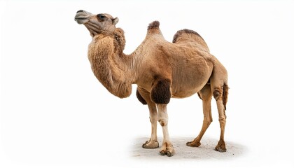 Arabian camel isolated on white background.