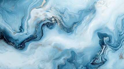 Obraz premium Elegant Blue and Gold Marble Background with Rich Textures and Fluid Patterns Evoking a Sense of Luxury and Calmness Ideal for Sophisticated Designs and Creative Projects in Art and Decor
