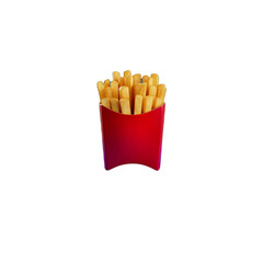 A close-up view of french fries on a transparent background is suitable to complete your design needs