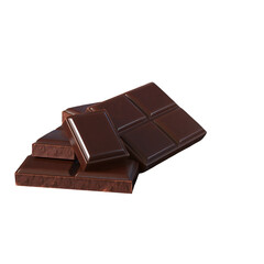 A close-up view of chocolate with a transparent background is suitable to complete your design needs