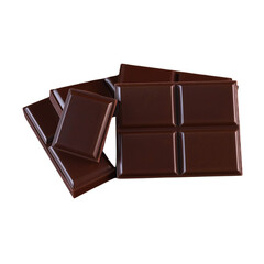 A close-up view of chocolate with a transparent background is suitable to complete your design needs