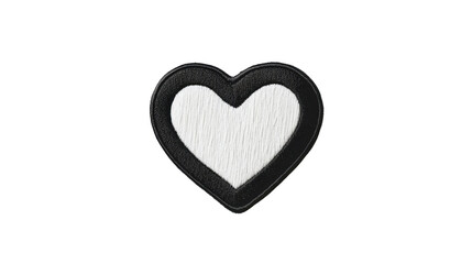 heart shape made of black and white isolated on white background 