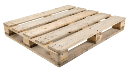 Wooden Pallet Isolated On White Background