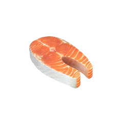 A close-up view of a piece of salmon with a transparent background is suitable to complete your design needs