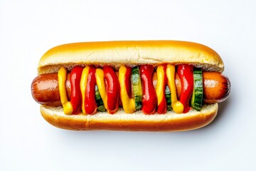 freshly grilled hot dog
