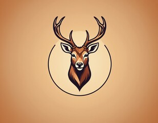 Majestic Deer, Stag, Antlered Animal, Wildlife Illustration, Nature Art, Rustic Design, Brown Tones, Logo, Branding, Outdoor Adventure, Hunting, Forest, Wilderness, Elegant, Ai generated images