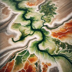 Obraz premium Surreal Algae and Sediment Formations