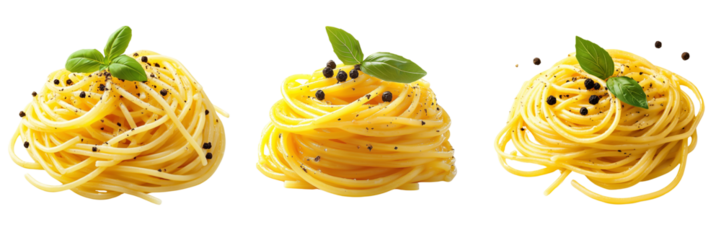 Untitled design - Set of A photograph of yellow spaghetti on Transparent PNG format background. (3)