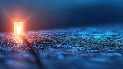 Digital Lock Concept on Abstract Technology Background