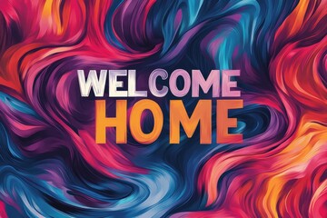 Vibrant Abstract Welcome Home Design