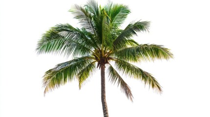 Tropical Palm Tree Isolated on White Background