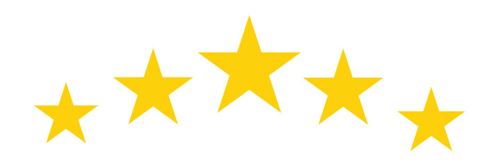  Gold And Black Stars quality rating icon. Five yellow star product quality rating. Golden star vector icons. Stars in modern simple with shadow - stock vector. 