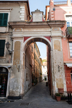 Liguria, Italy. The medieval village of Finalborgo, one of the most beautiful villages of Italy.