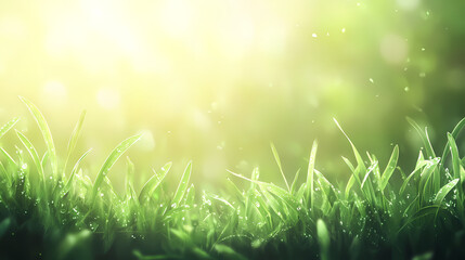 Lush green natural grassland