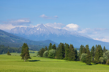 High Tatras with Krivan peak in spring time, Slovakia