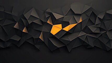 Fototapeta premium Abstract Dark Geometric Background with Gold Accents