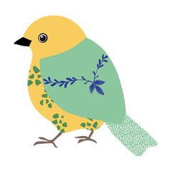 sticker canaries yellow bird