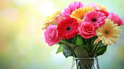 Vibrant Bouquet of Flowers in Soft Focus