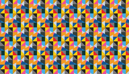 Seamless geometric pattern combination of colorful shapes. Perfect for printing, design backgrounds, wallpaper and tiles.