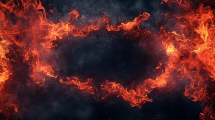 A Bright Fiery Inferno Illuminating the Dark Night Sky with Glowing Embers and Flickering Flames Creating a Dramatic and Intense Atmosphere of Heat and Light in the Blackness of the Night