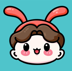 Cute boy cartoon drawings vector