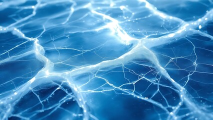 Fototapeta premium Ice rink floor. Background texture of blue ice rink. top view.