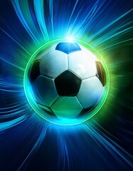 Naklejka premium modern blue-green background for football poster ver 6